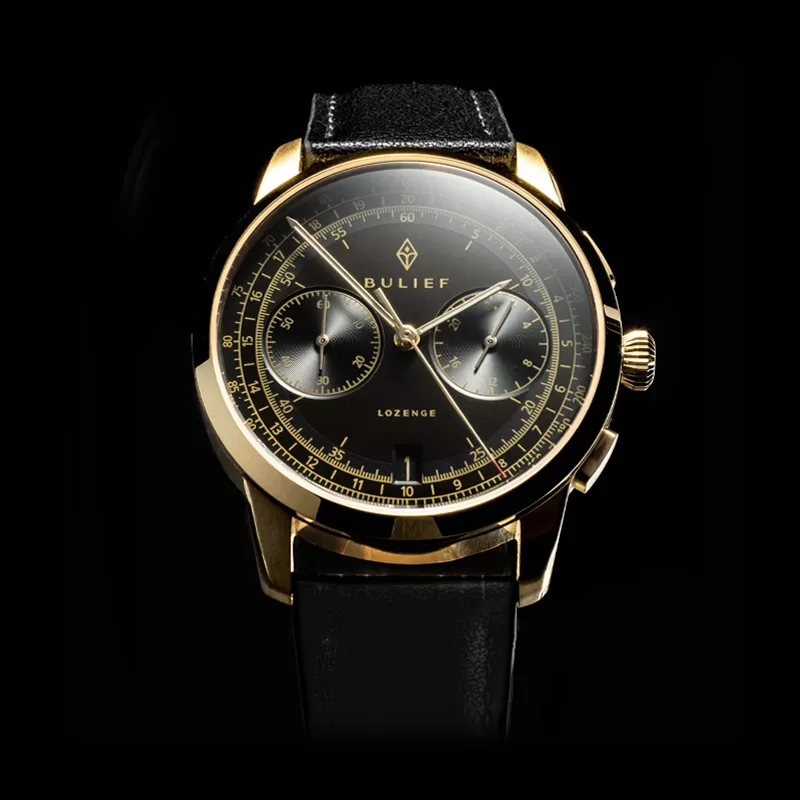 Golden watch front