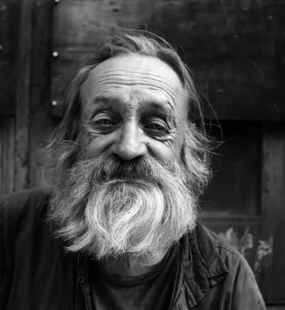 Old man with a beard